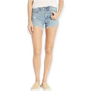 NWT BLANK NYC Barrow High Rise Jean Shorts SIZE 25 Top Notch Distressed NEW